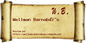 Wellman Barnabás névjegykártya